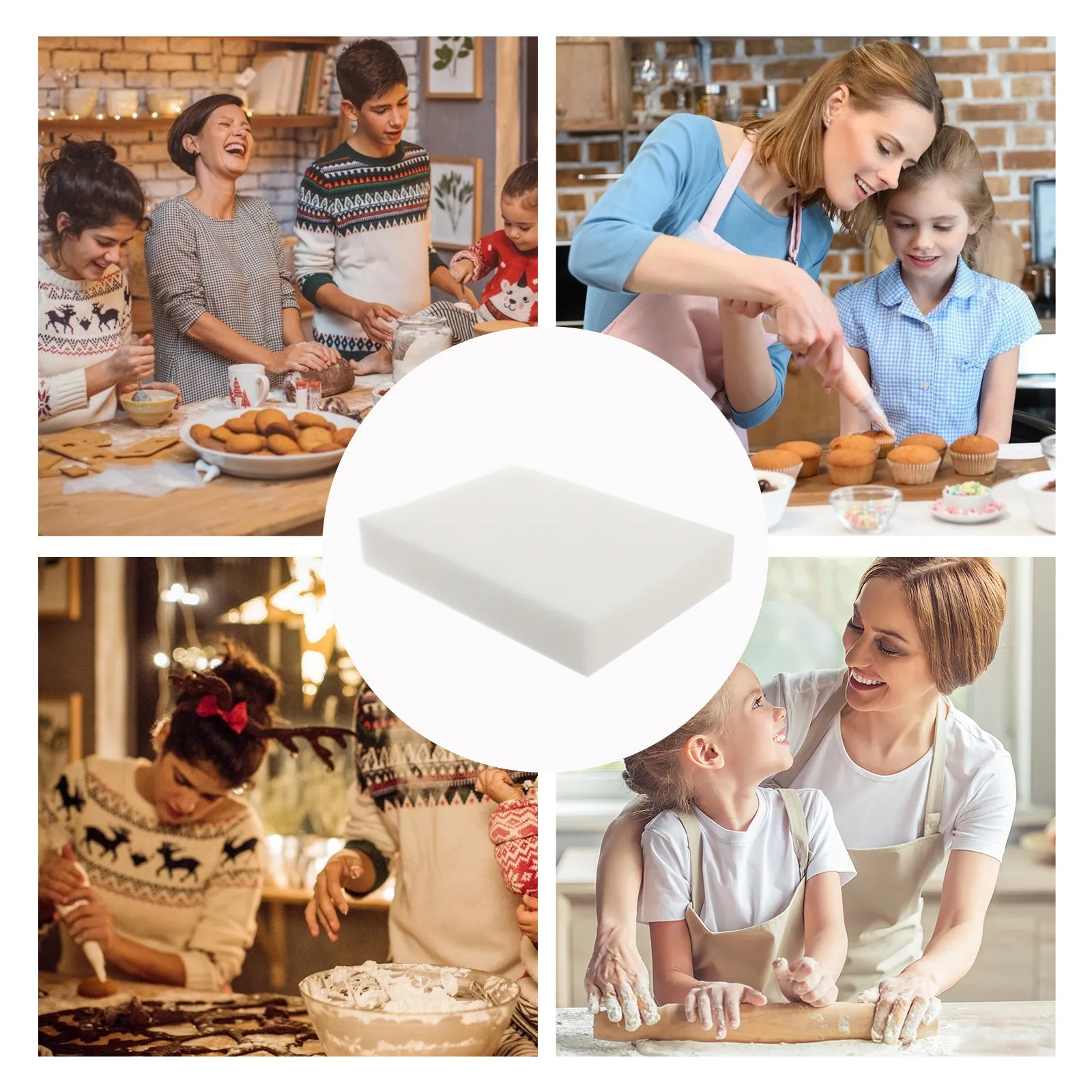 4Pcs Cake Decoration Drying Sponge Mat Fondant Craft Pad Flexible Nonstick Reusable for Leaves Bows Streamers Sugar Craft