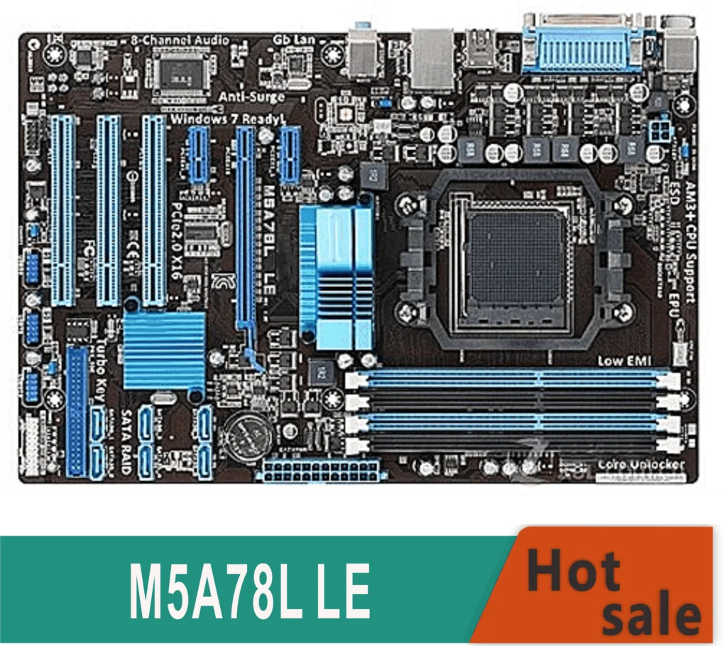 M5A78L LE Motherboard Socket AM3/AM3+DDR3 32GB 760G M5A78L LE Desktop Mainboard Systemboard SATA II PCI-E X16 Used