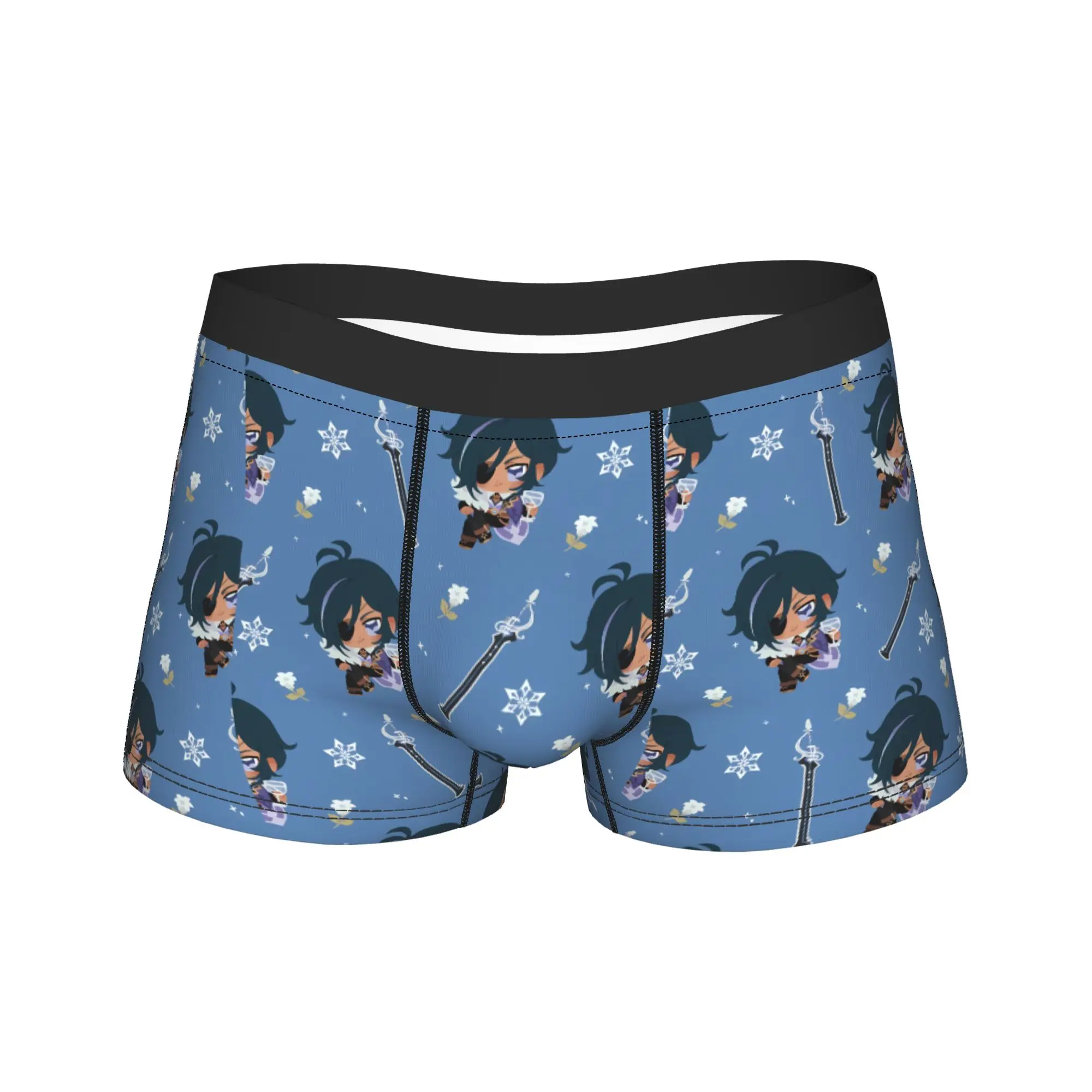 Genshin Impact Game Printed Boxer Brief Kaeya Alberich  Underwear Trenky Men Sexy Soft Trunk Customs Oversize Panties