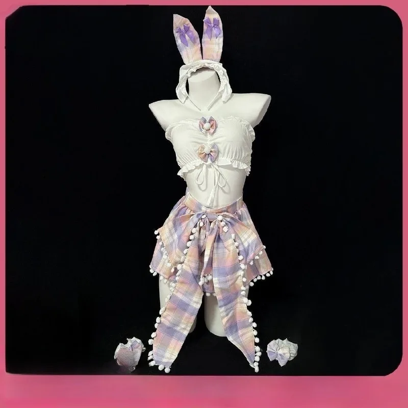 

Bunny Girl Sexy Cosplay Rabbit Ears Headwear Cute Lingerie Dress Suit Women Adults Halloween Party Cos Set Roleplay Custome