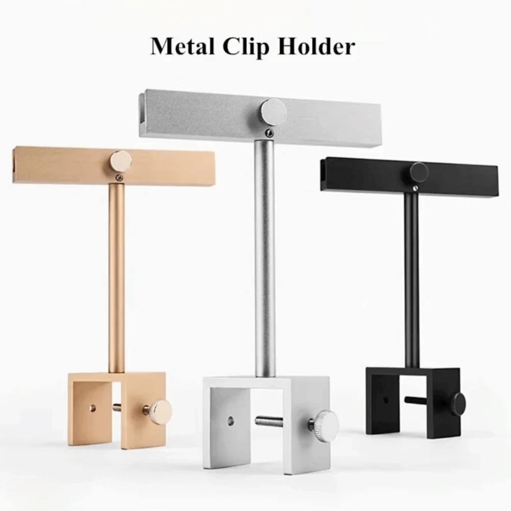 Simple Aluminum Sign Holder Clamp Adjustable C-Clamp Merchandise Label Clip Clothing Store Sign Clip Clothing Store