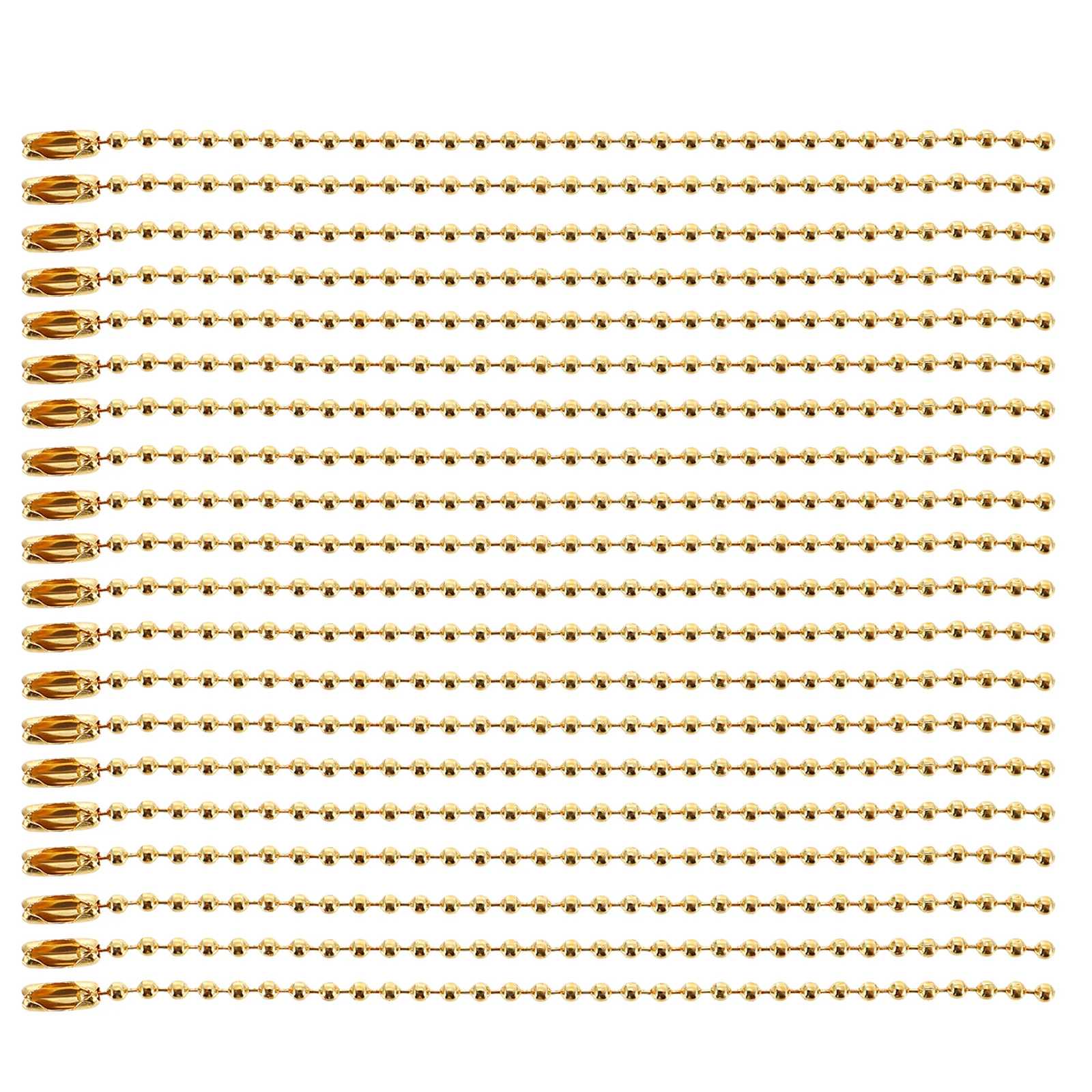 

100pcs Bead Chain Material Jewelry DIY Craft Color Tag Pendant Golden Decor Dog Tag Link Chain Bulk Lightweight Storage