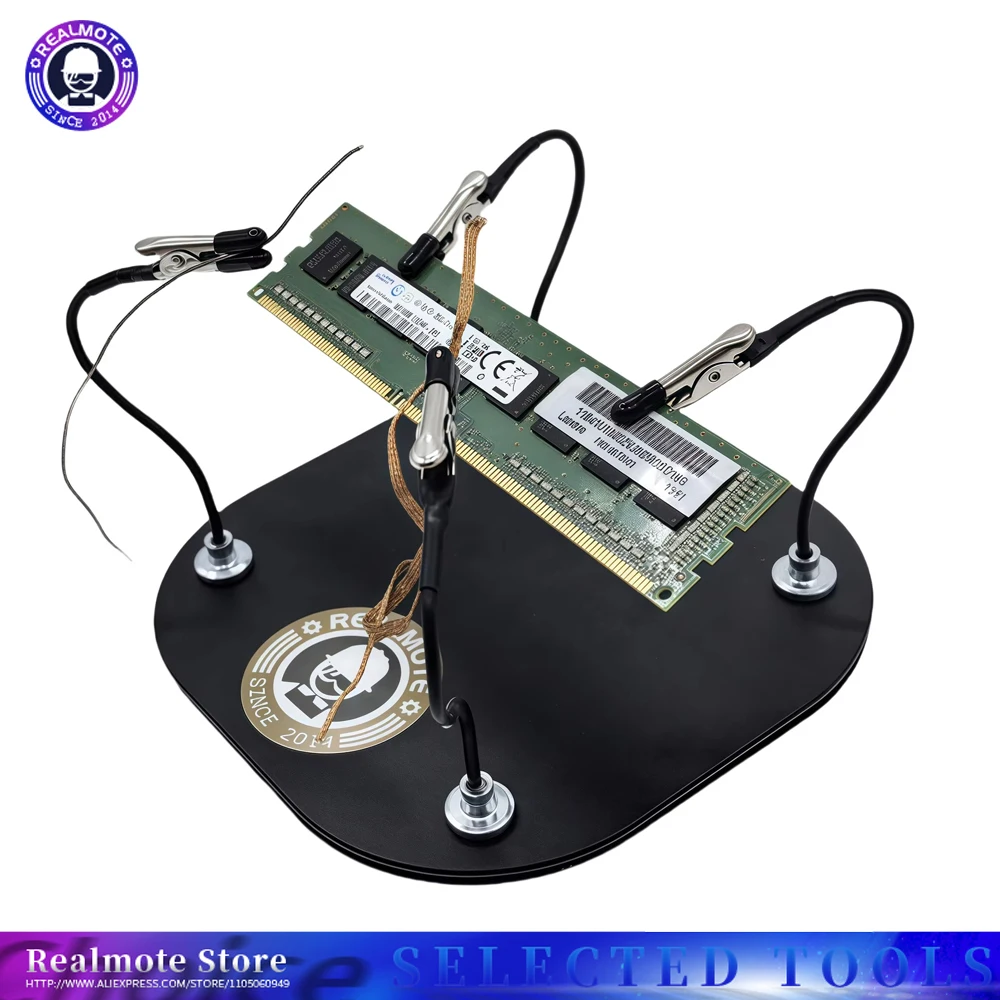 Universal PCB Holder Soldering Platform with Magnetic Pins Groove Fixtures Bendable Clips for Circuit Board Electronic Repair St