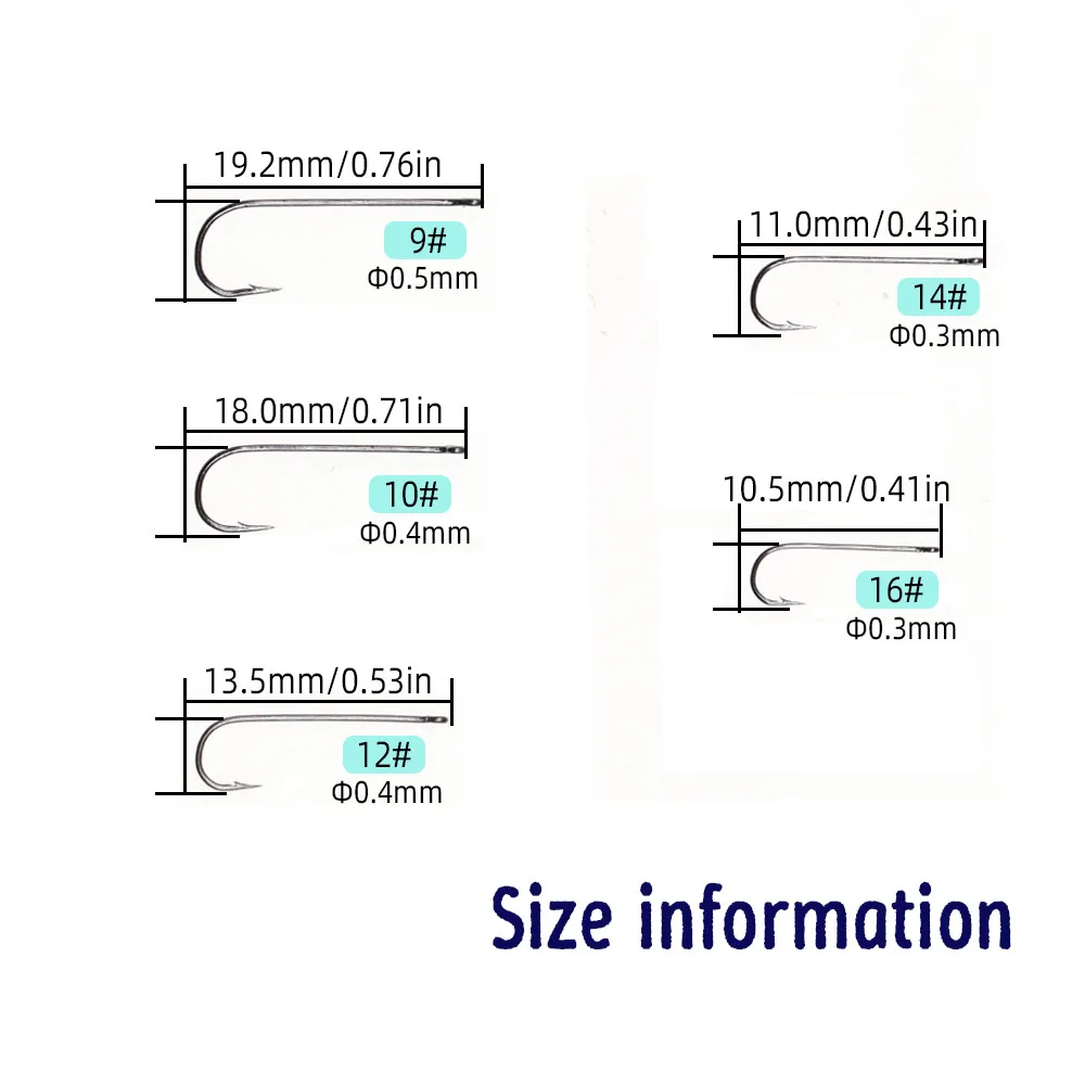 50 قطعة # 16-3/0 أبردين خطاف صيد طويل عرقوب Sabiki تلاعب غاسل يطير هوك المياه المالحة المياه العذبة الطعم هوك