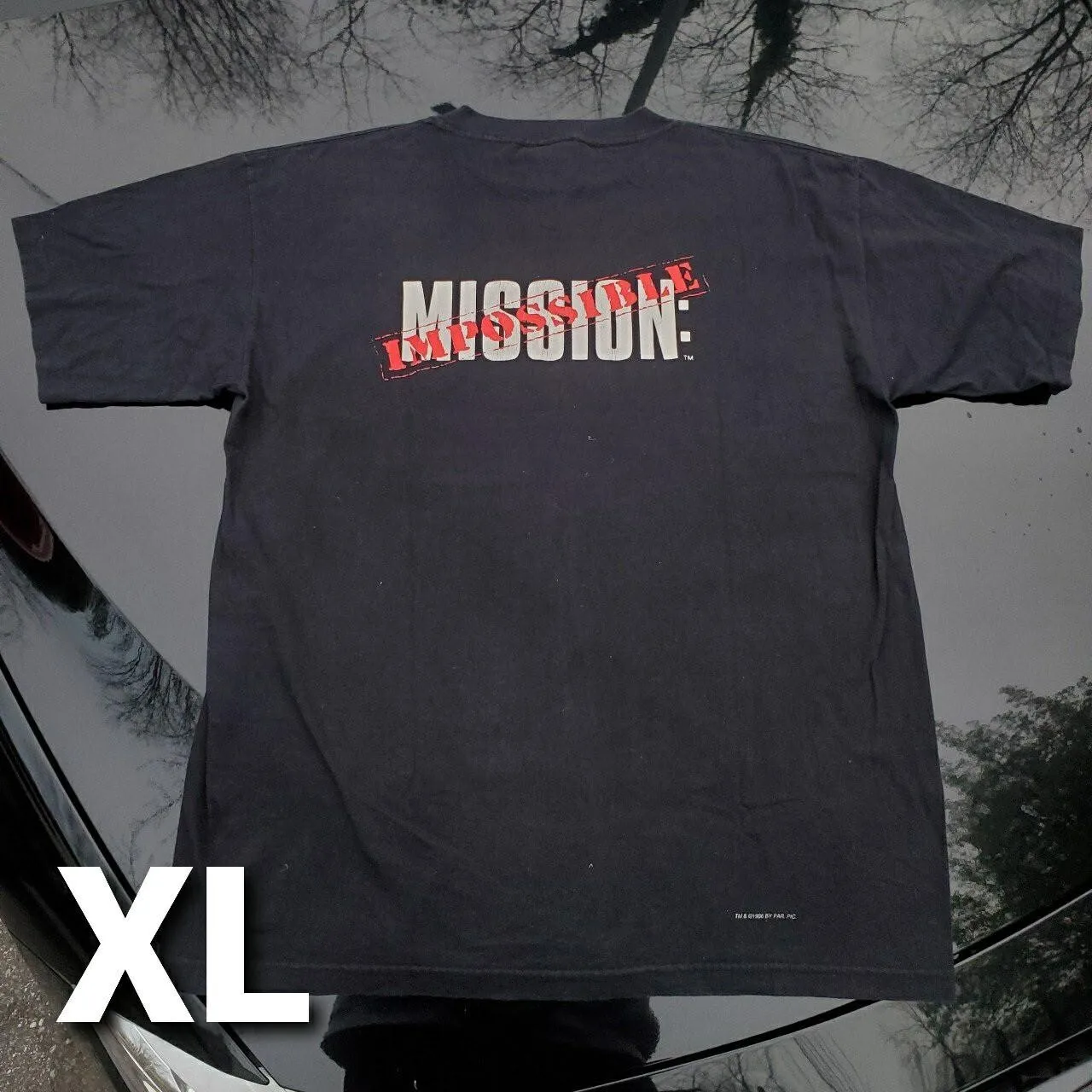 Vintage 96 Mission Impossible Movie Promo Tom Cruise T Shirt Nera Sz Xlarge Xl