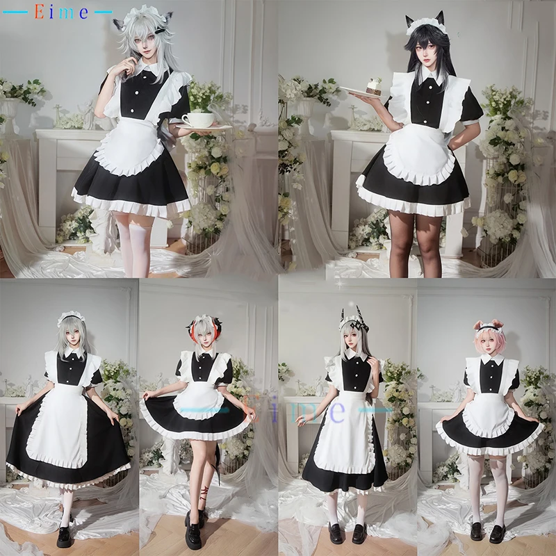 

Game Arknights Lappland Cosplay Costume Texas Goldenglow Mudrock Skadi W Cosplay Cafe Maid Dress for Women cute Suit Custom Made