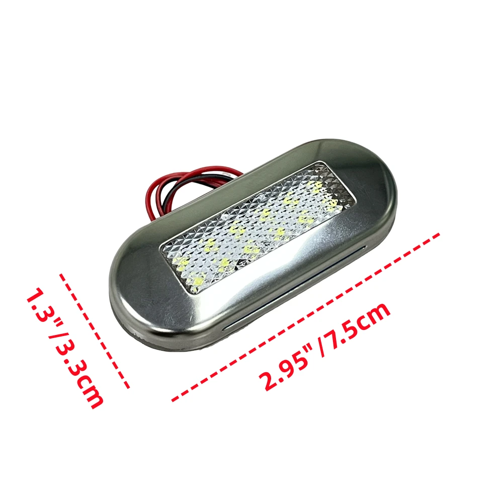 10Pcs Stainless Bezel LED 12V 24V Cargo Light Marine Boat Ambient Light Truck Sidelight RV Yacht Trailer Side Marker Lights