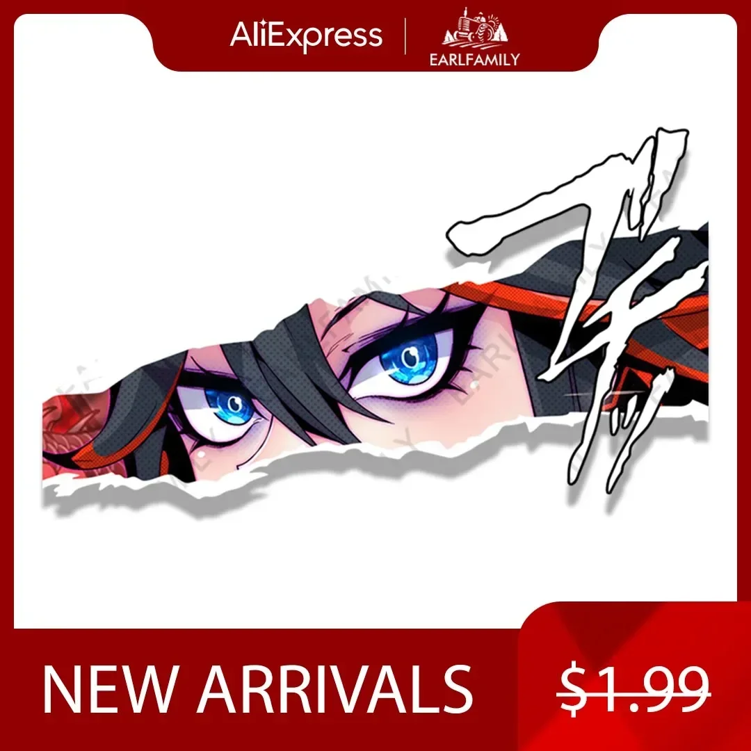 EARLFAMILY Gothic Matoi Ryuuko Car Sticker Janpan Anime KILL La KILL Sketch Waifu Decal JDM Cartoon Peeker Girl Fanart Stickers view 4