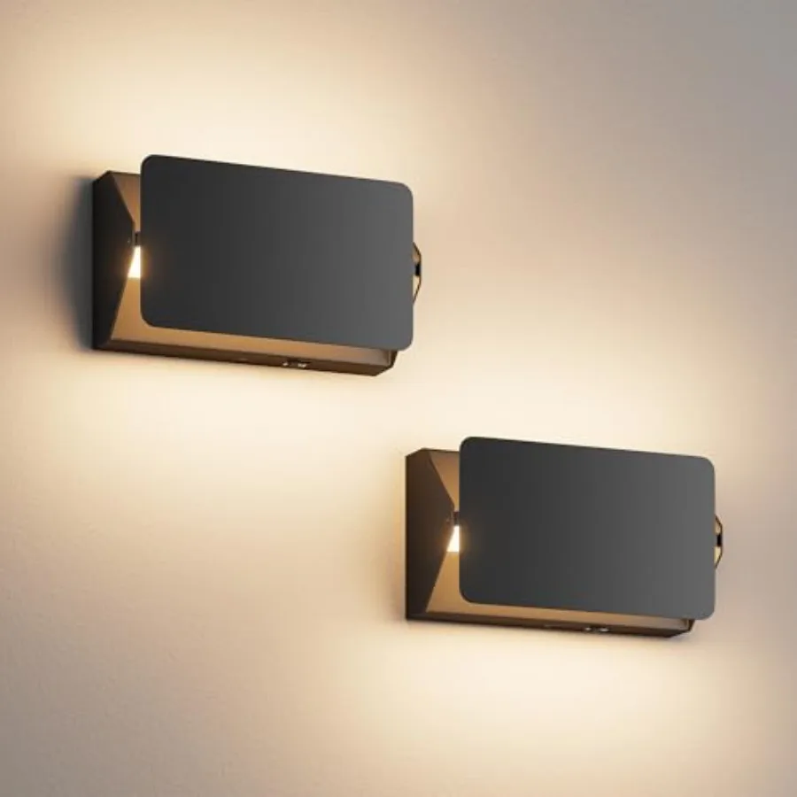 

Indoor Modern Led Aluminum Wall Sconces18W 5CCT 3000K-6000K Dimmable Hardwired Wall Light with Rotatable Lampshade Contemporary