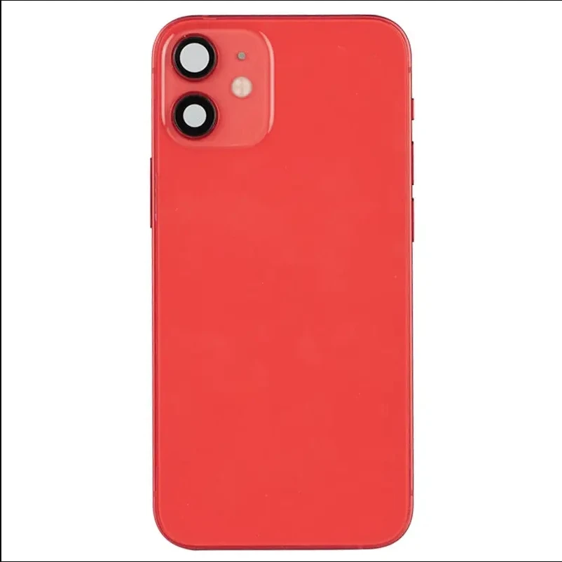 Rear Back Housing cover For iPhone 12 mini A2399 Battery Cover Rear Door with Chassis Frame + SIM Tray + Side Key Parts