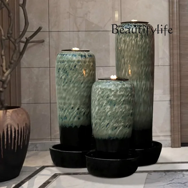 

BJ Modern Simple Living Room Flowing Water Ornament, Floor Decoration Next To The Humidifier Entrance Next To The Office TV Cab