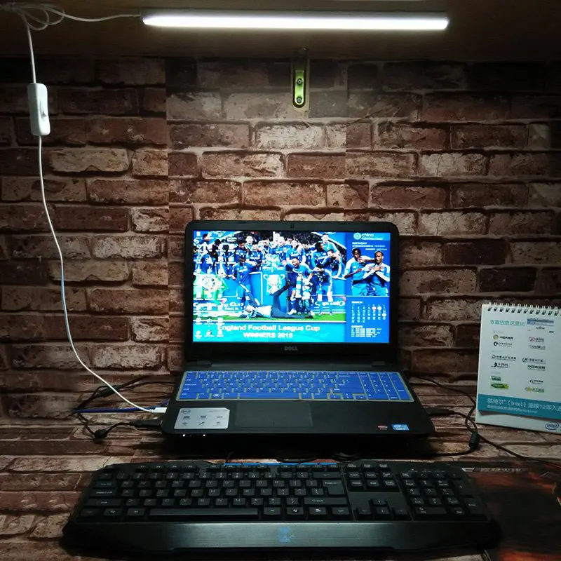 35CM USB 5V LED Bar Light Three Color Adjustable With Push Button Switch Aluminum+PC Lamp Night Lighting