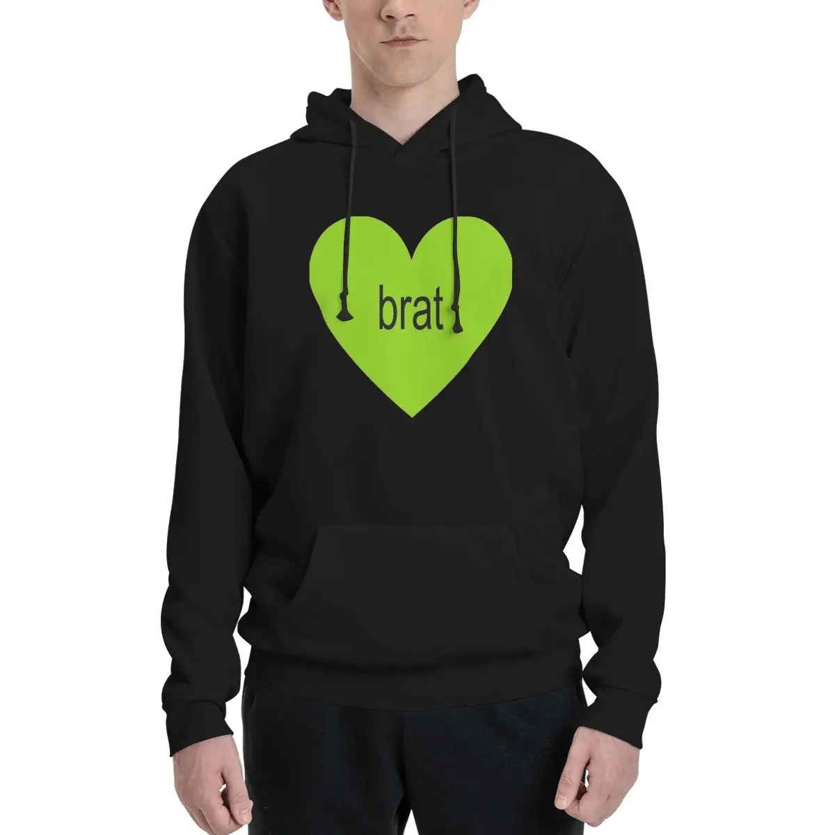 

Unisex Charli XCX Brat Heart Hoodies With Pocket Loose Fit Long Sleeve Sweatshirts