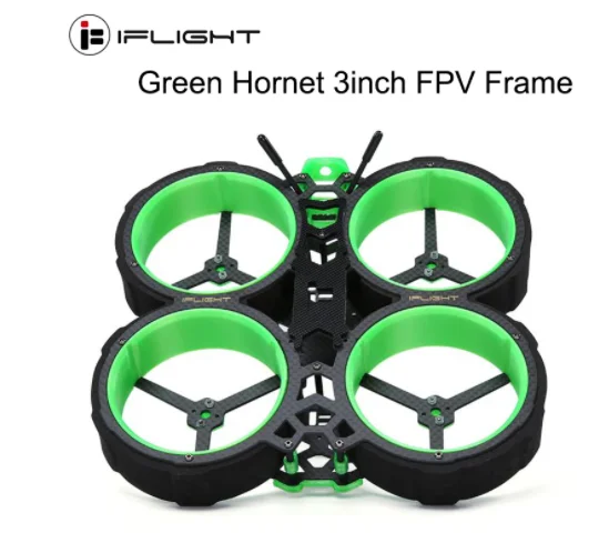 

IFlight Green Hornet V3 145mm 3inch FPV CineWhoop Frame with 2.5mm arm compatible XING 1408 motor for FPV Racing Drone