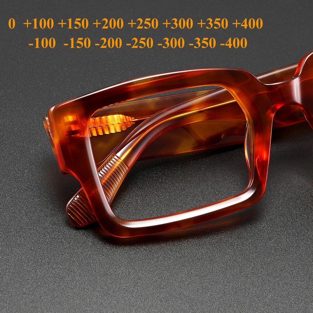 

Handmade Vintage Square Acetate Glasses Frame Eyeglasses Frame for Men Women Luxury Brand Eyewear Myopia Presbyopia Prescription