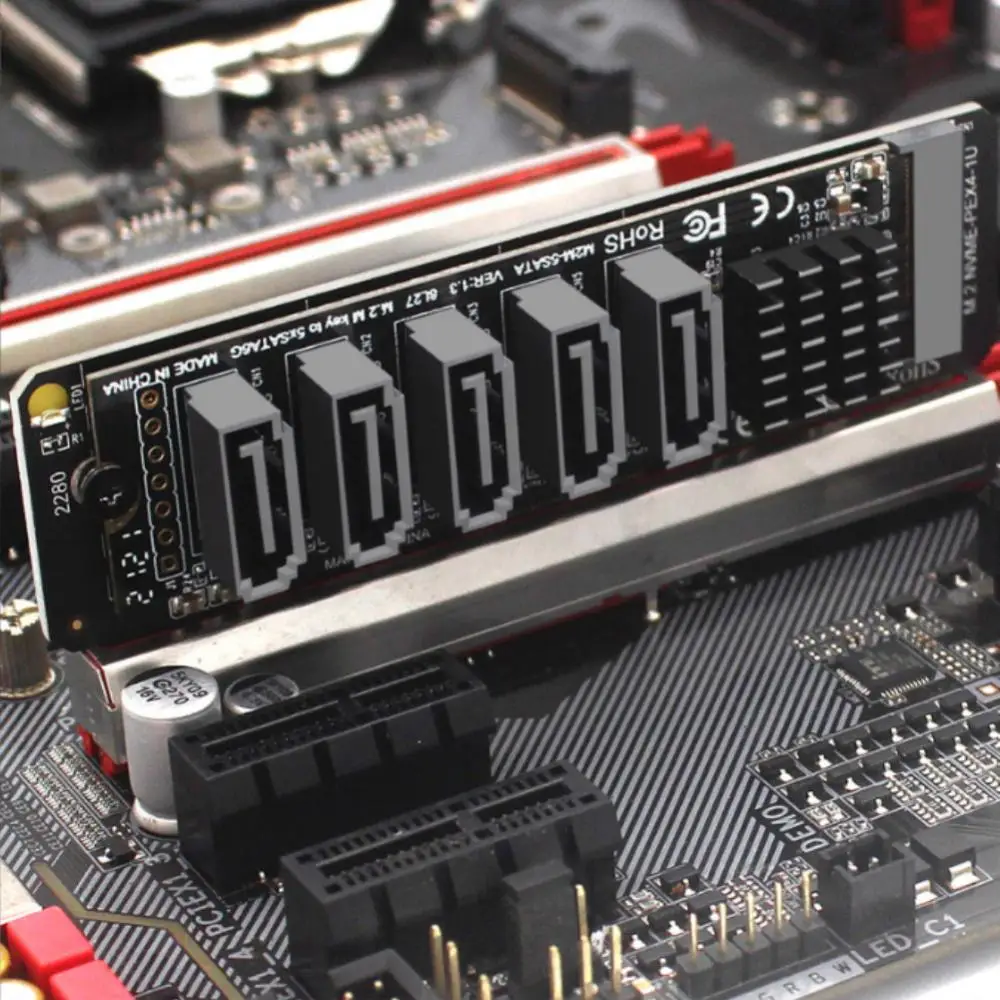 Ide Programming Interface Ph56 M.2 Computer Expansion Card Plug And Play M2nwe To Sata 3.0 Transfer Card Jmb58 Saving Mode