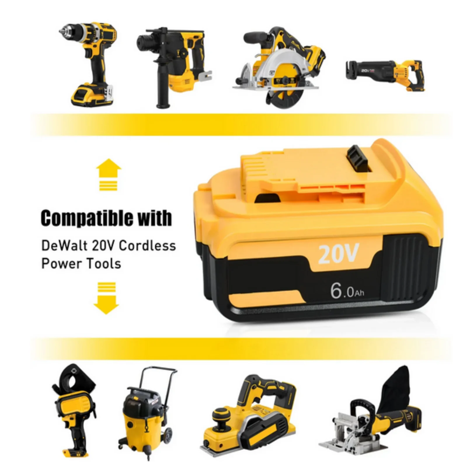 9.0A/6.0Ah Battery For Dewalt DCB200 60V MAX Li-ion Battery Compatible DCB609 DCB547-XJ DCB200 DCB182 DCB204 Power Tool Battery