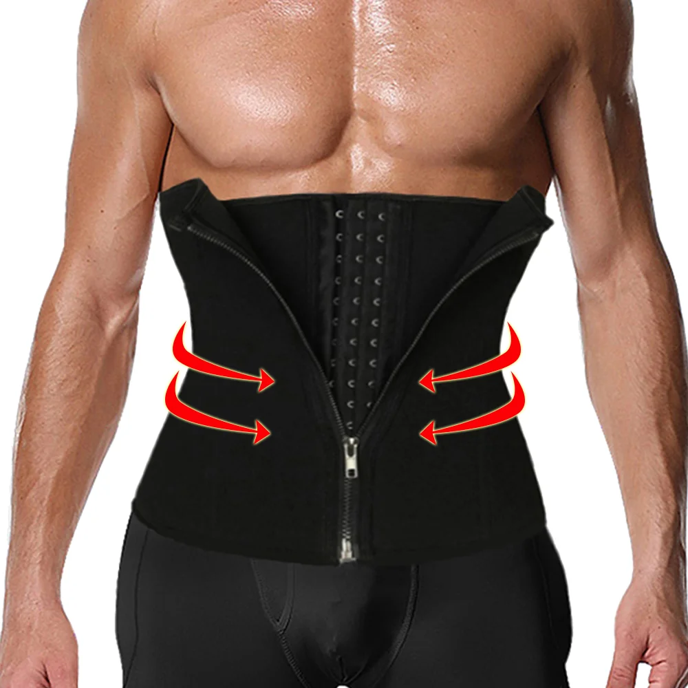 Men Compression Tummy Control Waist Slimming Belts Weight Loss Waist Trainer Body Shaper Corset Belly Tummy Trimmer Cincher