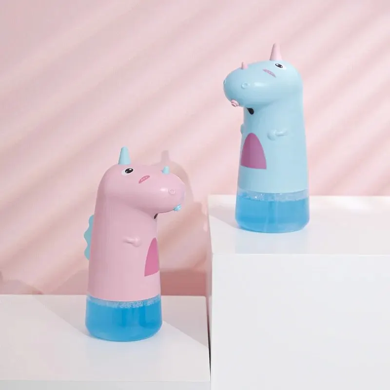 250ml Cute Unicorn Automatic Rechargeable Battery Soap Dispenser Foam Cartoon Touchless Hand Sanitizer Bottle ABS Kid Bathroom