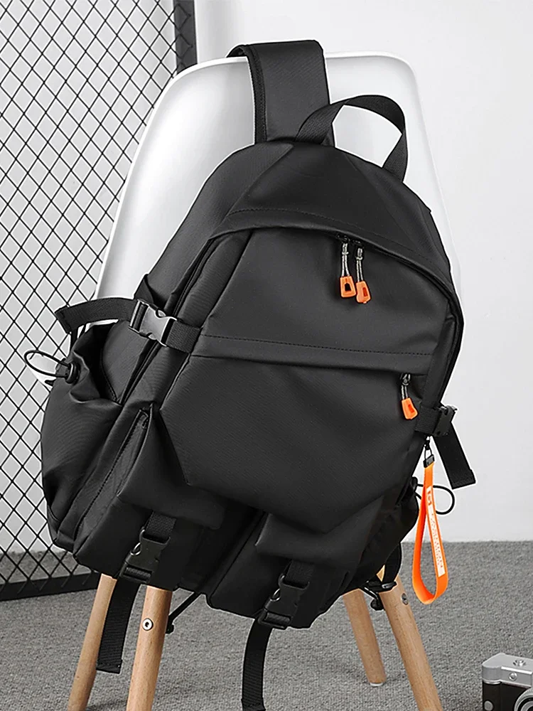 Sac à dos tendance pour hommes, sac à dos pour ordinateur portable 15.6, avec USB, grande capacité, étanche, sac de voyage, sacs d'école simples pour hommes
