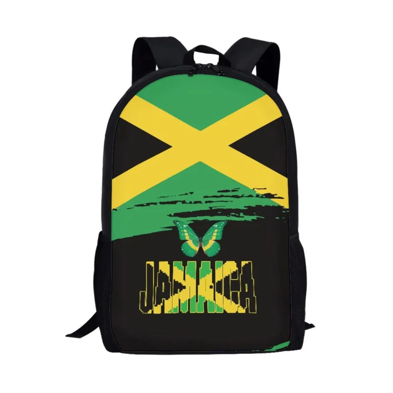 Sac à dos imprimé Jamaican Feel pour enfants, sac d'école pour étudiants, sac de livre pour garçons, sac pour ordinateur portable 03/Casual, sacs à dos de voyage