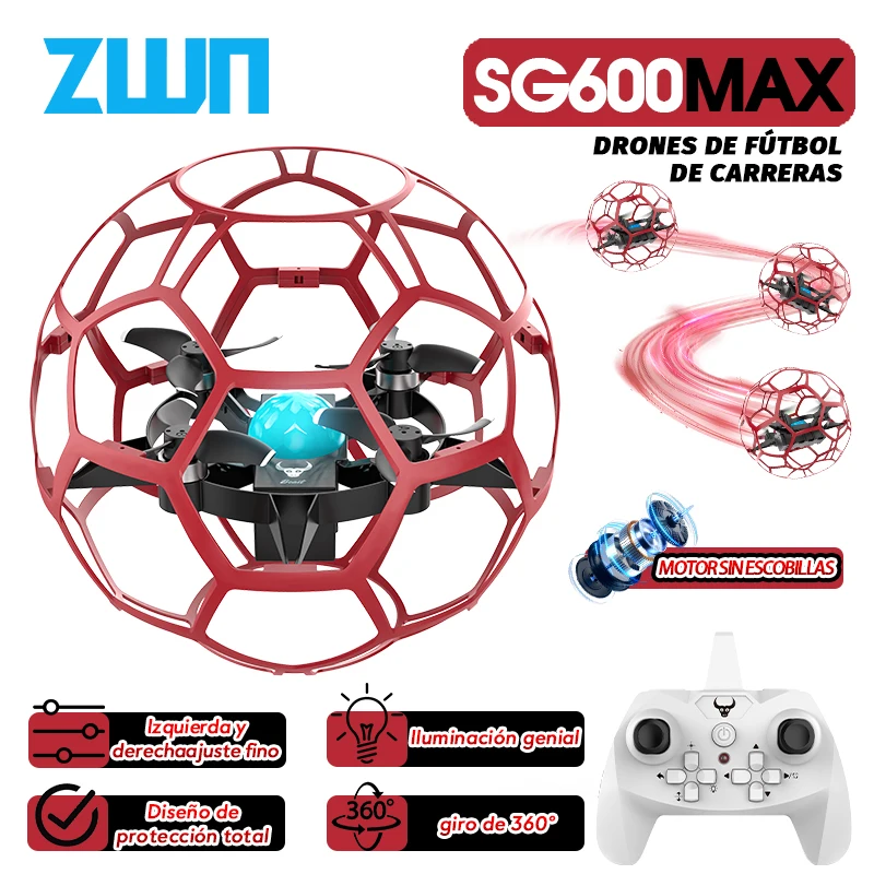 SG600 MAX 2,4G RC Racing fútbol Drone 3D protección completa presión altitud sin escobillas Control remoto Quadcopter para chico adulto