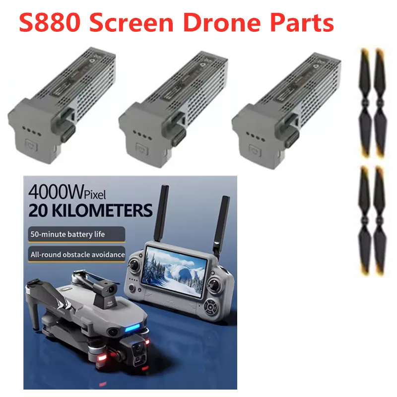 S880 Drone Battery 11.4V 9800MAH Propeller For S880 Screen Drone Accessories S880 Drone Spare Parts D18 RC Dron Battery Blades