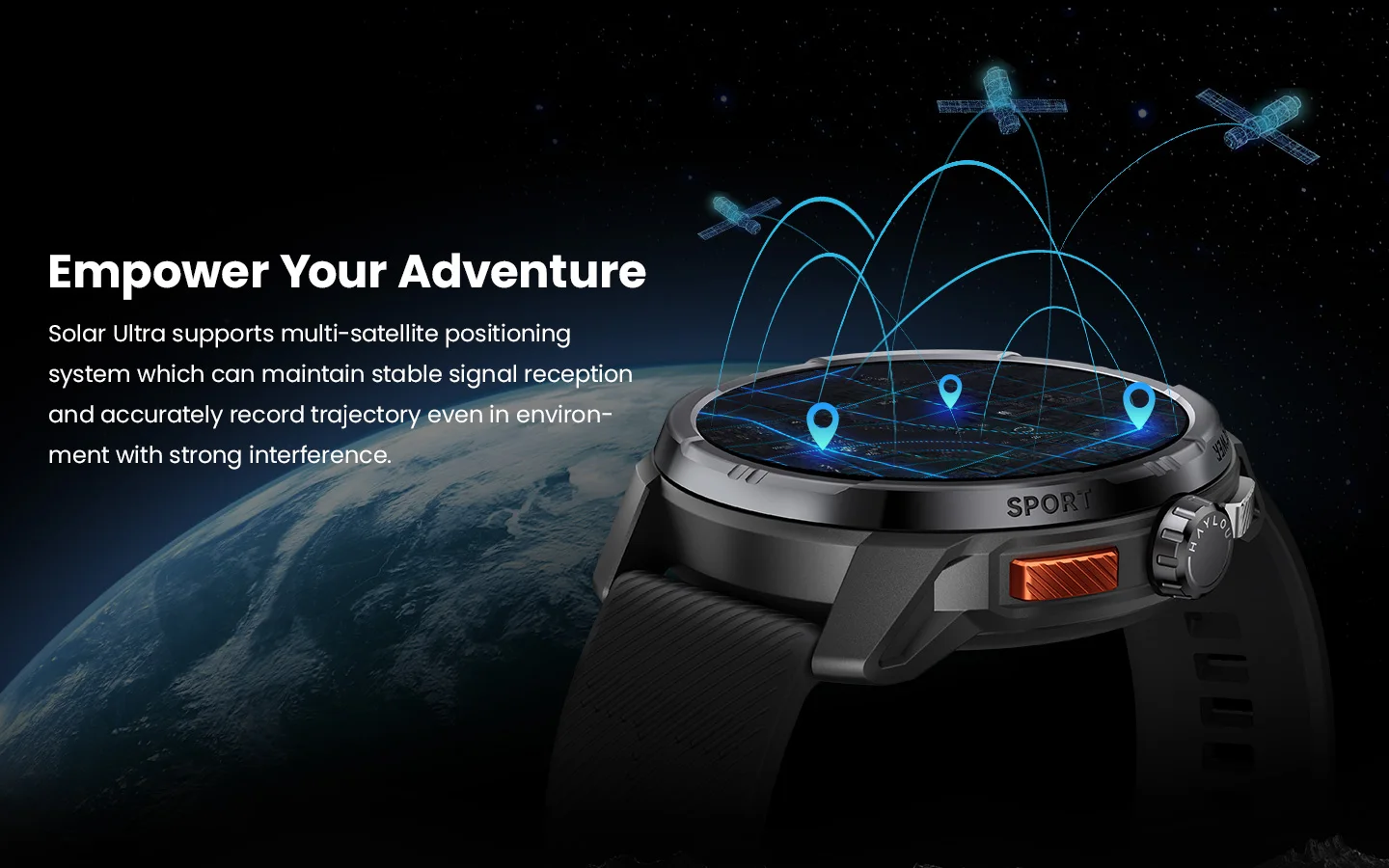 HF009 HAYLOU Solar Ultra GPS Smartwatch 1,6 Zoll AMOLED 5-Satelliten-GPS-Positionierung 170 Sportmodi Sprachanrufe Smartwatch 5ATM – Detail 11