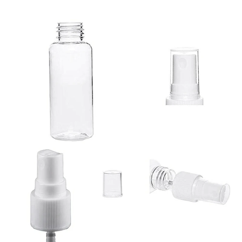 55 x 50 ml/30 ml Sprühflasche, transparente Sprühflasche, nachfüllbar, leere Plastikflasche, Reiseflasche