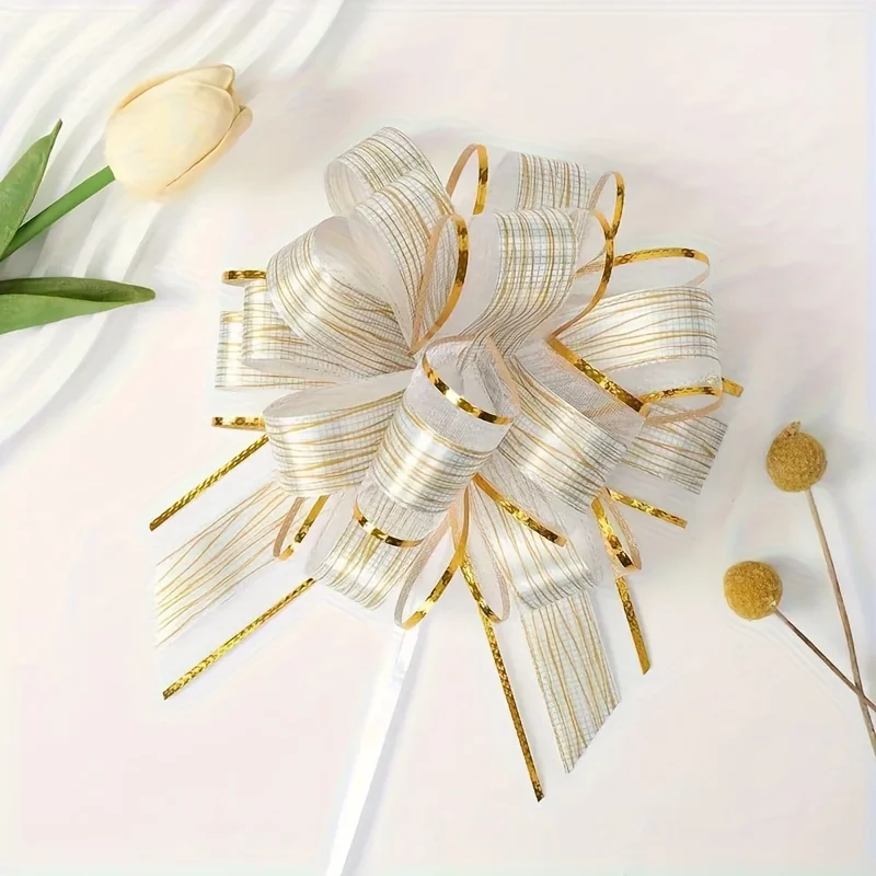20 pièces grand nœud de traction ruban grand arc de voiture pour voitures anniversaire cadeaux de noël emballage cadeau décoration ruban mariage tirer fleur