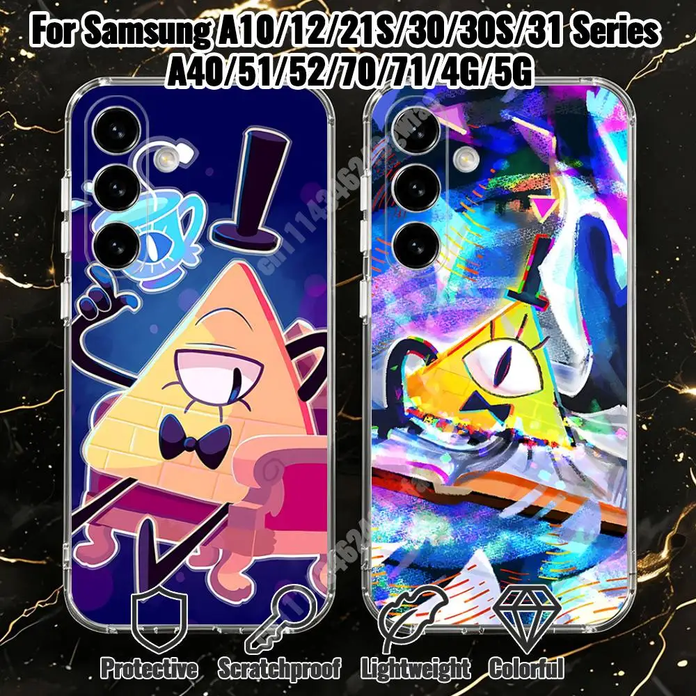 Yellow Triangle B-Bill C-Cipher Phone Case for Samsung Galaxy A71 70 52 51 A40 31 30 A21S 12 10 Transparent Protector