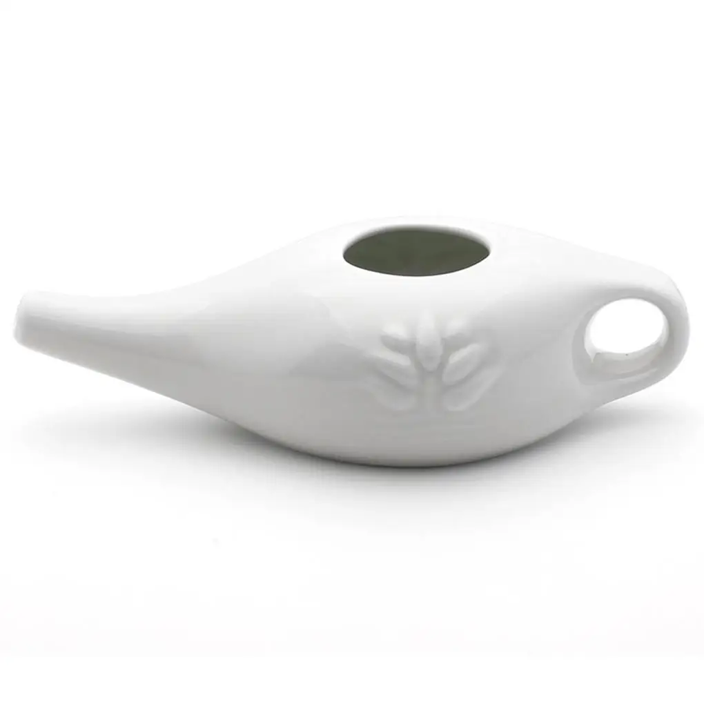 Ceramica Neti Pot risciacquo naso lavaggio nasale beccuccio a tenuta stagna strumenti lavabili pulizia viaggi escursionismo accessori