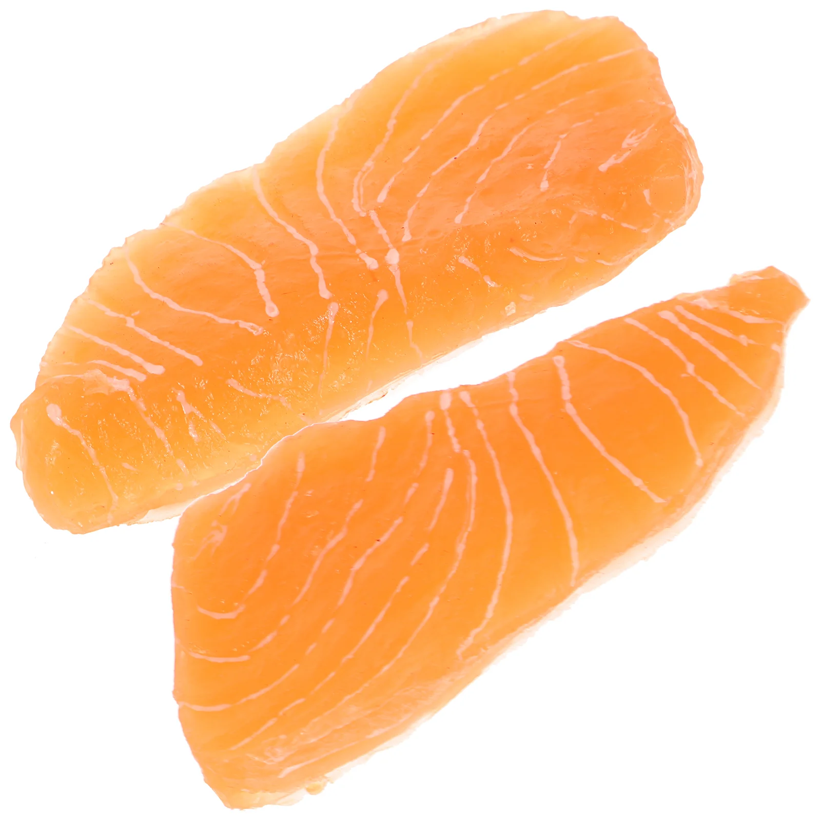 2 Pcs Imitation Salmon Fillet Toy Faux for Display Photo Ornaments Crafts Window Child