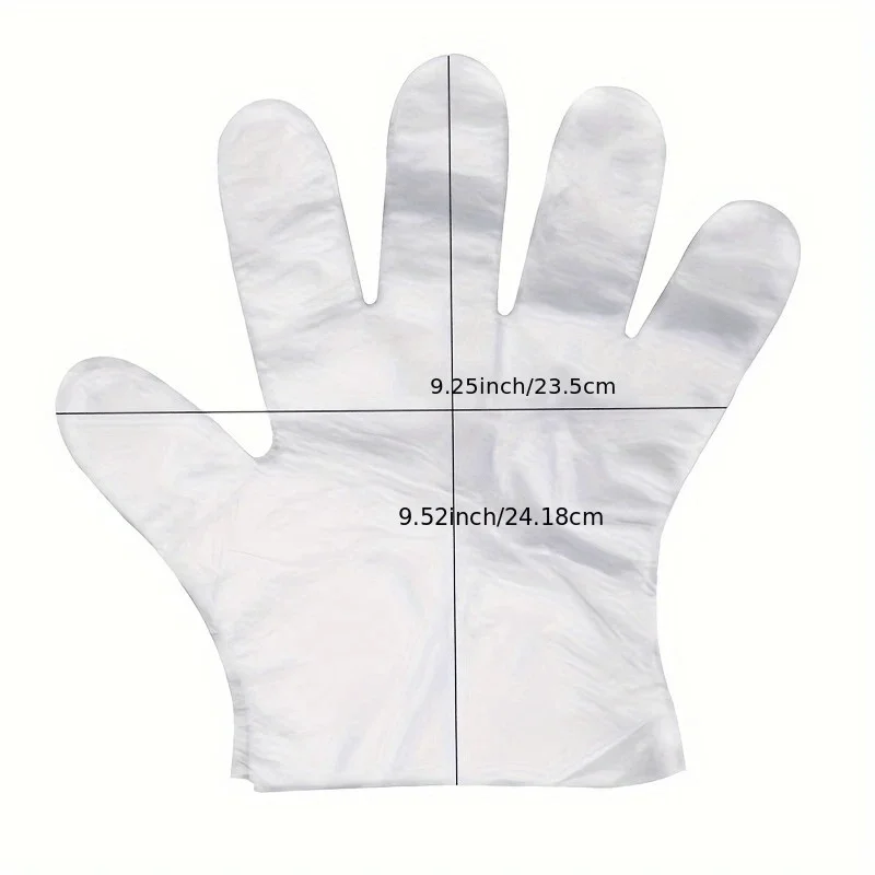 500Count Disposable Poly Plastic Gloves for Make Sourdough Bread, Food Prep Clear Gloves: BPA-Free, Latex-Free, Powder-Free, for Household Clean Food Handling Cooking Glove, One Size Multipurpose