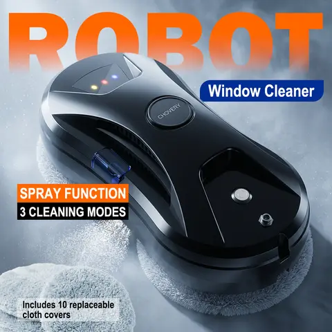 ChOVERY Vacuum Cleaner Window Electric Glass Window Cleaning Robot  APP Control  Robot Window Cleaner Automatic Water Spray