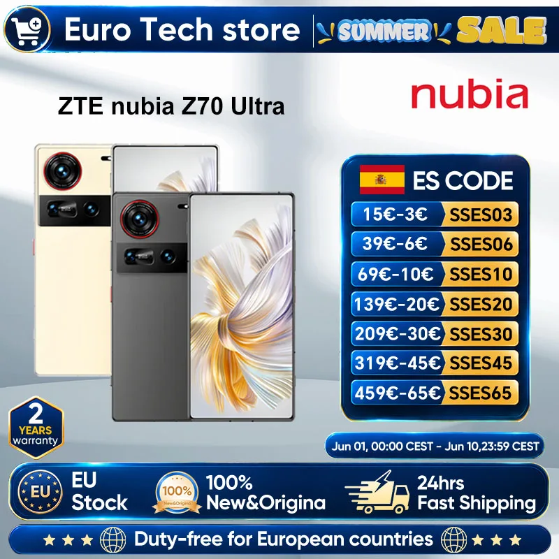 Nubia Z70 Ultra Smartphone 5G 6,85 ''144Hz cámara de pantalla completa 6150mAh batería IP68 impermeable NFC versión… — oferta en AliExpress