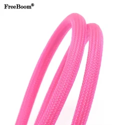 1~50m UV Pink PET Braid Sleeve 2/4/6/8/10/12/14/16/20/25/30/40mm High Density Protect Snake Skin Wrap Sheath For Electric Cables
