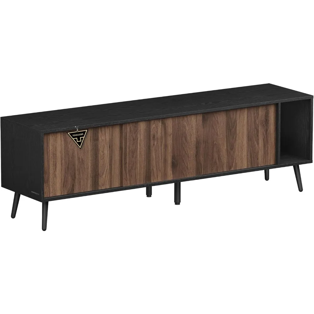 

TV Stand, Superfast Toolless Assembly, TV Cabinet for TVs up to 72 Inches, Entertainment Center with Storage, Media Console Tab