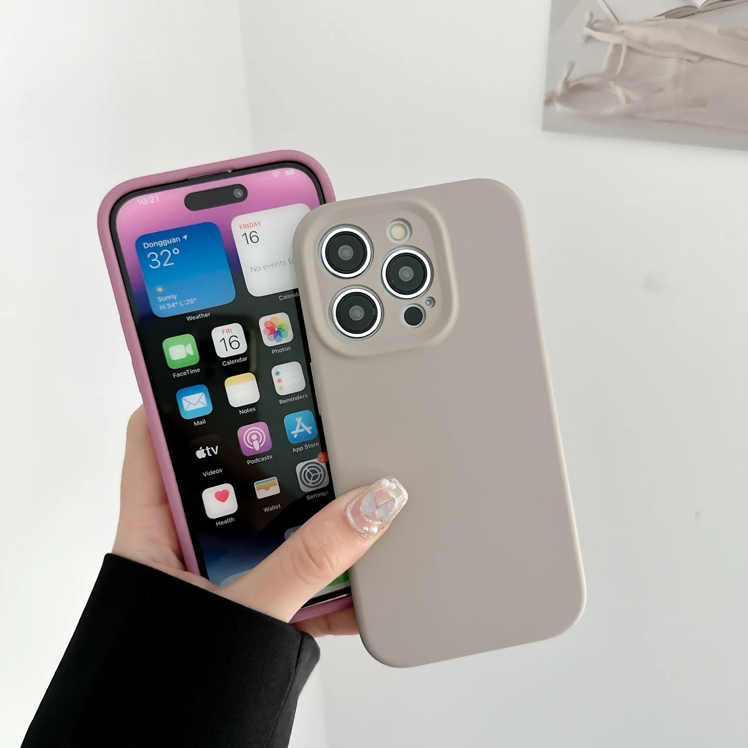 Luxury Microfiber Linning Liquid Silicone Case for iPhone 14 Pro Max 12 13 Pro 14 Plus Full Lens Protection Smooth Rubber Case image 3