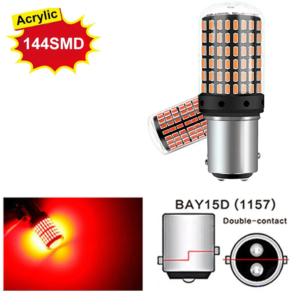 

Super Bright 1156/1157 P21W/PY21W 7440/7443 Canbus Car Led 12V Reversing Light Stop Brake Lamp Auto Turn Signal Bulb White Red