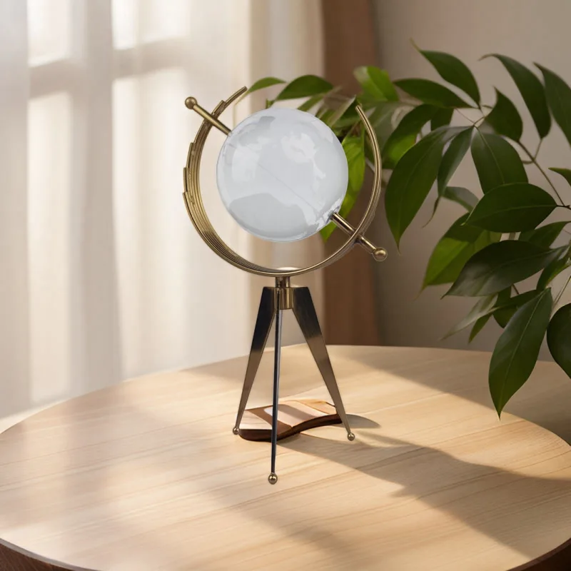 

Modern light luxury crystal globe ornament, home living room wine cabinet TV cabinet model room, soft decoration decoration
