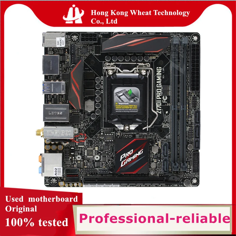 For Intel Z170 Z170I PRO GAMING MINI ITX motherboard Used original LGA 1151 LGA1151 DDR4 32GB USB3.0 SATA3 Desktop Mainboard