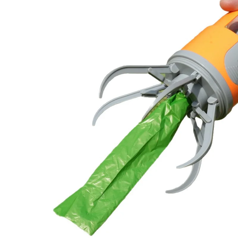 Avoid Contact Dog Poop Scooper with Built-in Bag Dispenser Portable Pet Waste Picker Jaw