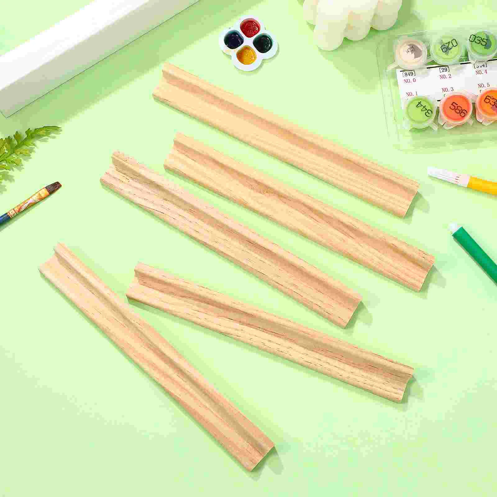 10 Pcs Alphabet Tile Holder Stand Wooden Frame Letter Tray for Spelling Games Mahjong Racks