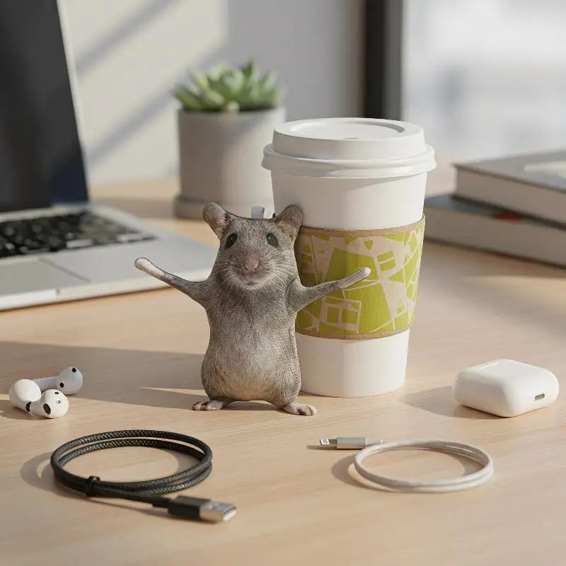 Cute Funny Simulated Mouse Plush Doll Built In Skeleton Stem Animal Figure Novelty Birthday Gift For Kids Tabletop Decor