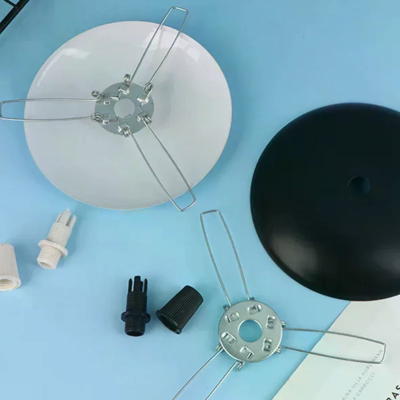 1Set Flying Saucer Arc Cover Tray Ceiling Pendant Lamp Accessories Three Prong Fixing Spring + Tension Head