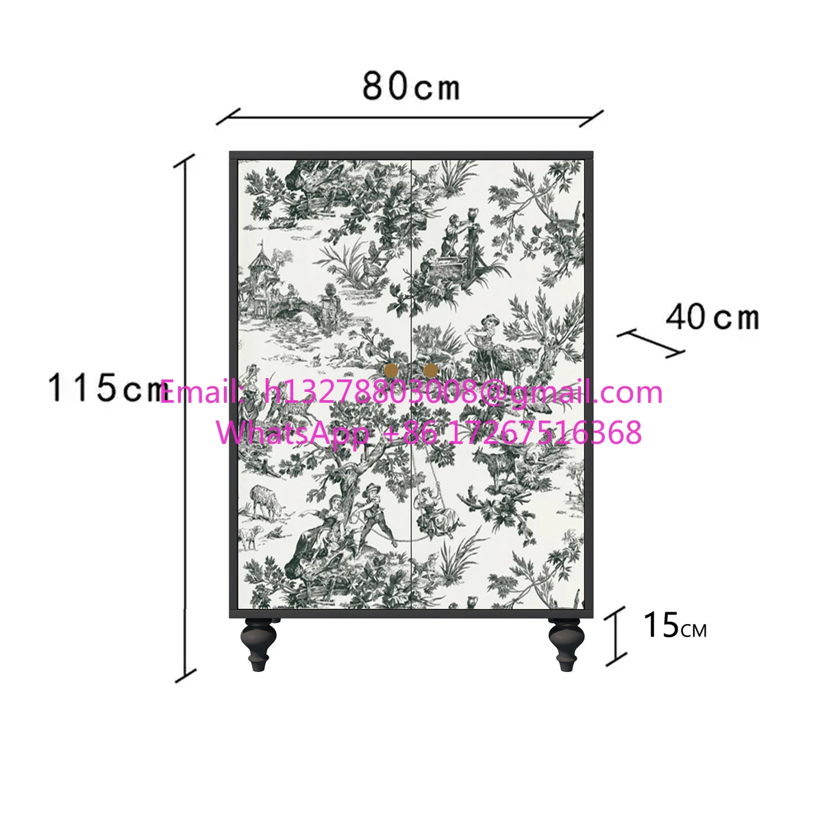 

Solid wood decorative cabinet, bedroom integrated storage cabinet against the wall