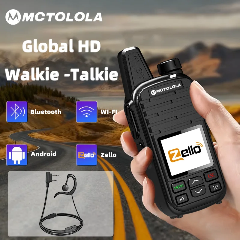 

MOTOLOLA 4G POC Zello Беспроводная рация Android Bluetooth WiFi Глобальное покрытие 6000 км Ручное радио Необходимое для улицы
