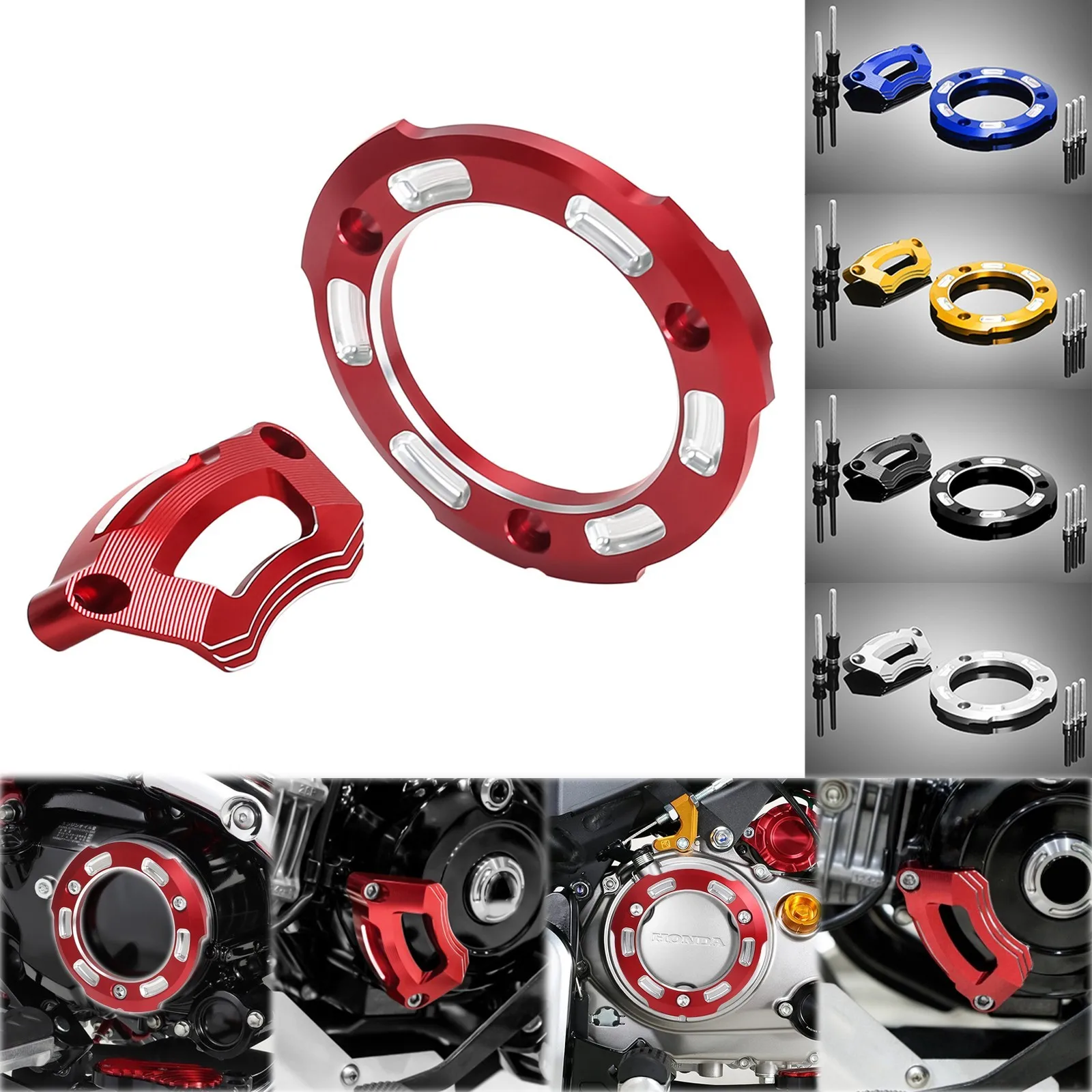 3D CNC L&R Engine Guard Cover Set For Honda MONKEY 125 DAX125 GROM 125 CT125