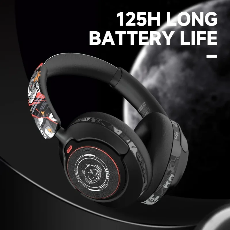 New Premium ANC Hybrid Active Noise Cancelling Wireless Bluetooth 5.4 Headphone Over Ear Game E-sport Headset Deep Bass Earphone